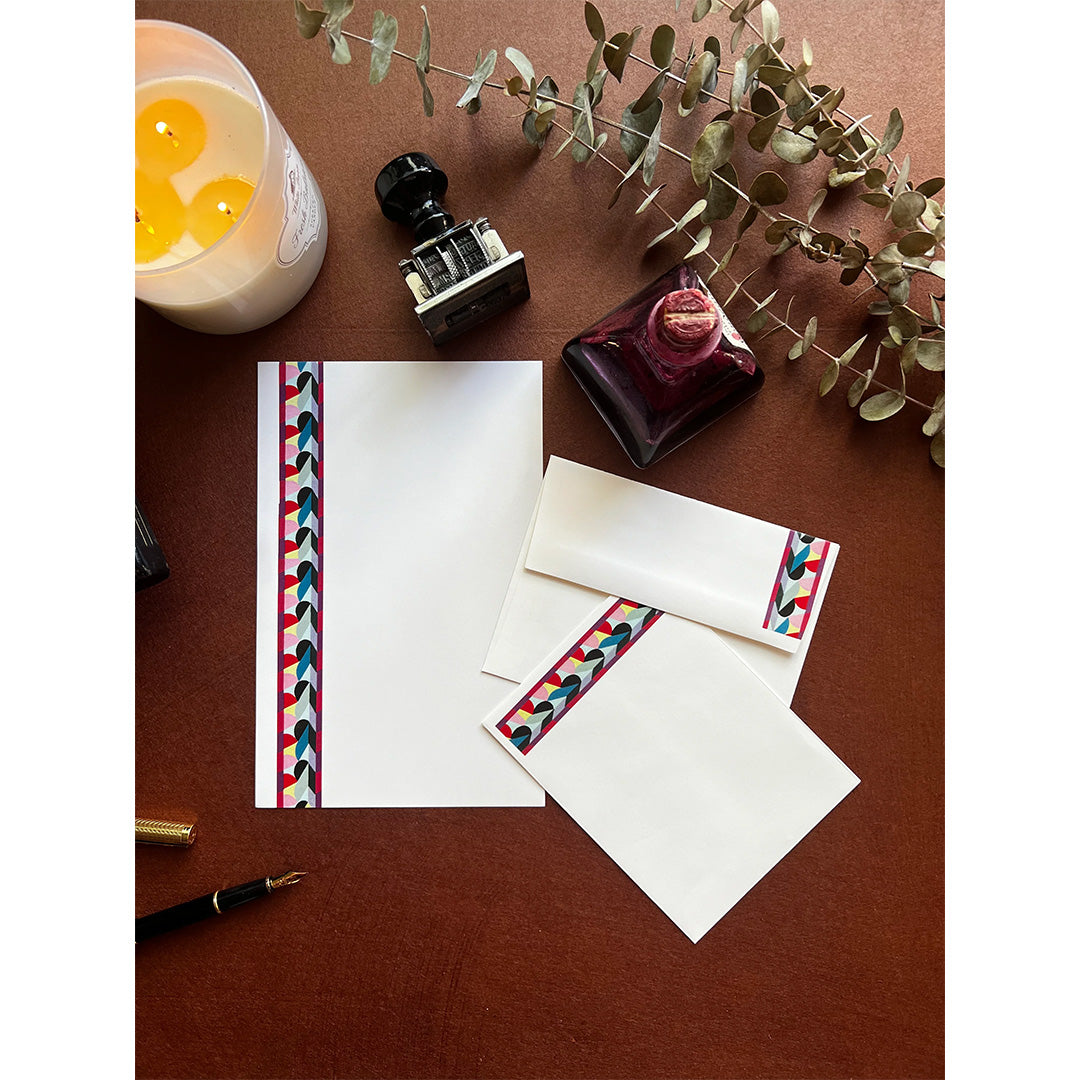 Laughing Elephant Letter Writing Set – Art Deco Geometric