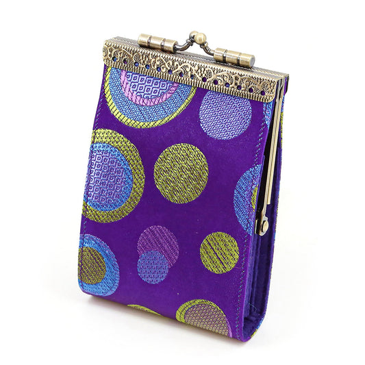 Cathayana Card Holder – Purple Polka Dots