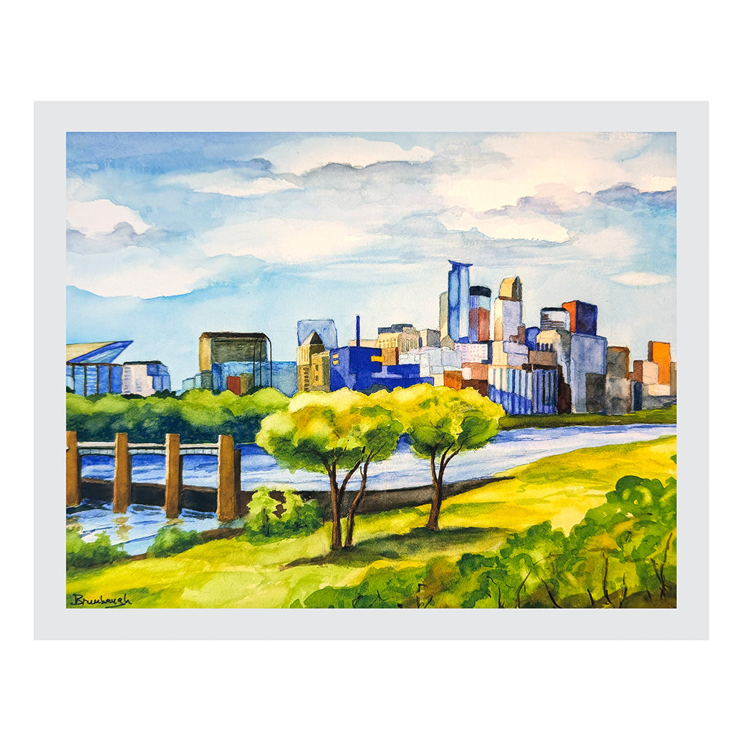 Steve Brumbaugh Print – Minneapolis Skyline 8x10