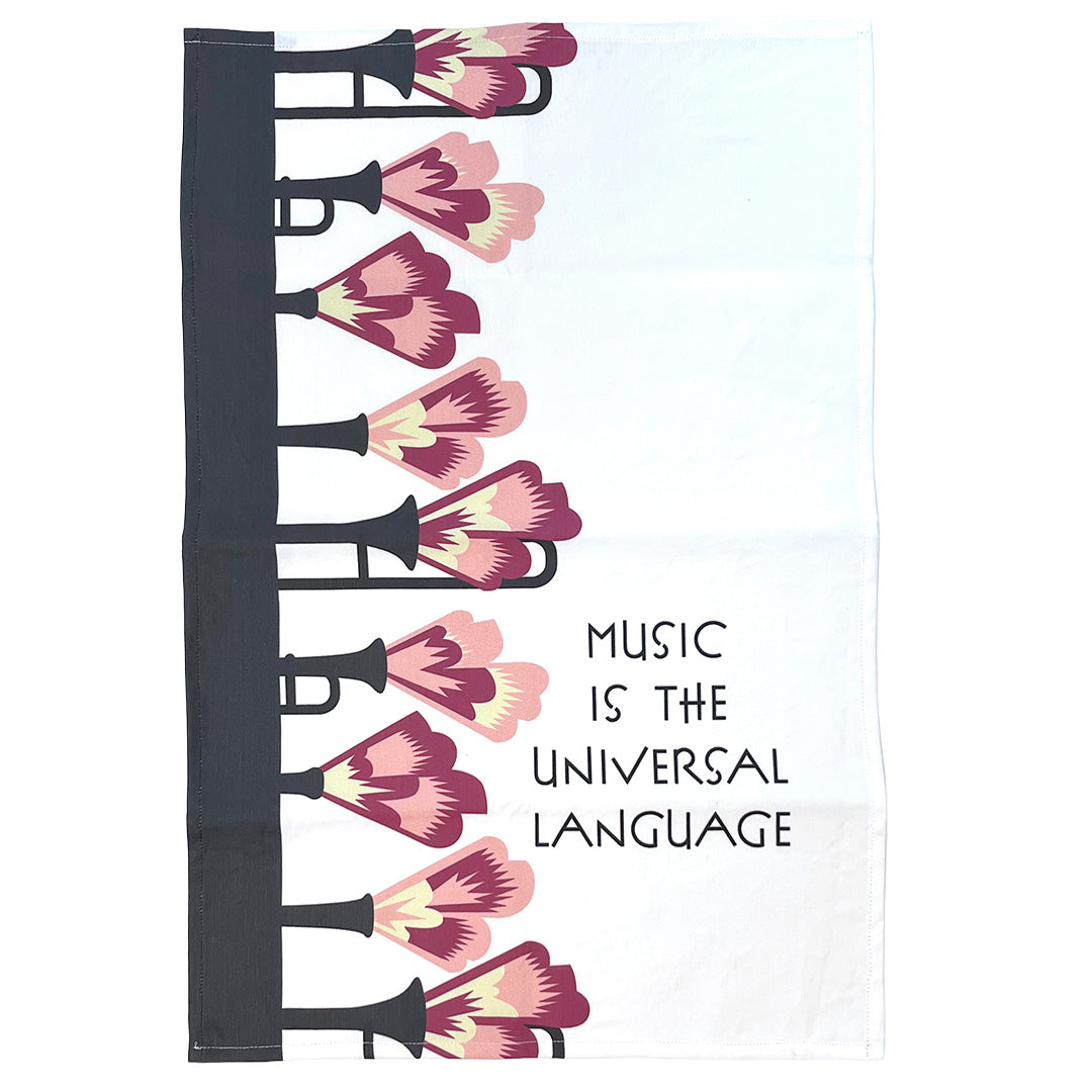 Becka Rahn Tea Towel – Music Is the Universal Language