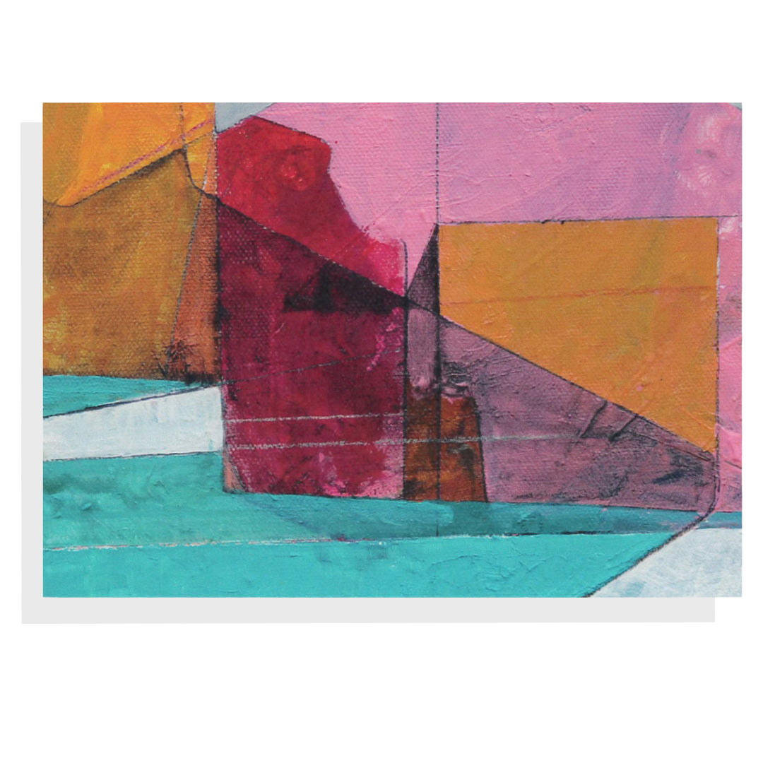 John Catron Notecard – Pink Orange House