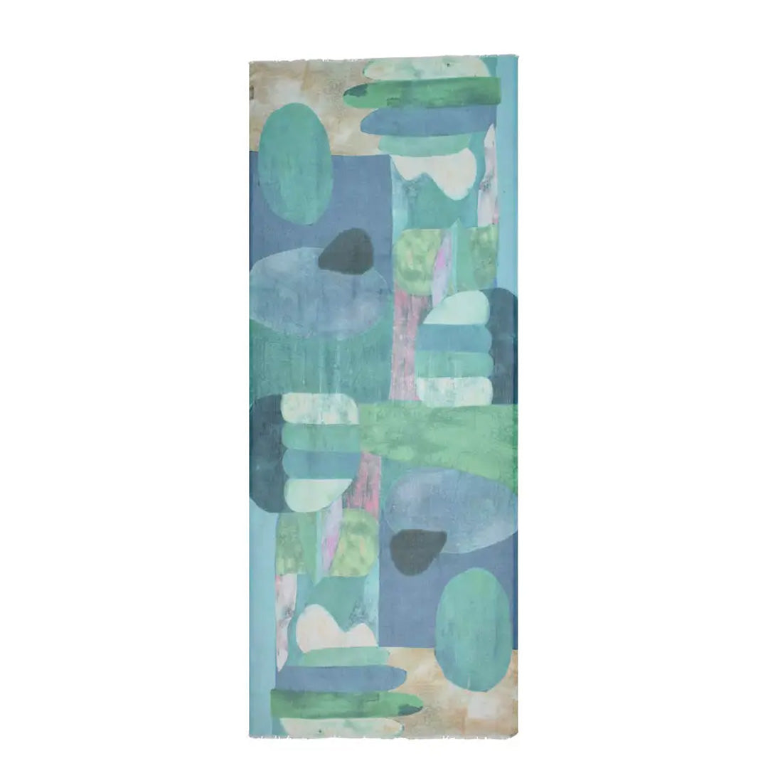 Dupatta Designs Scarf – Presley Artful Geo Blue