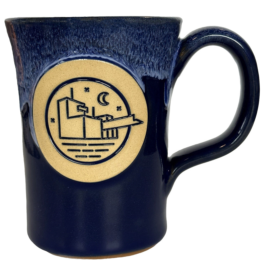 Handcrafted Guthrie Badge Mug - Marbled Navy