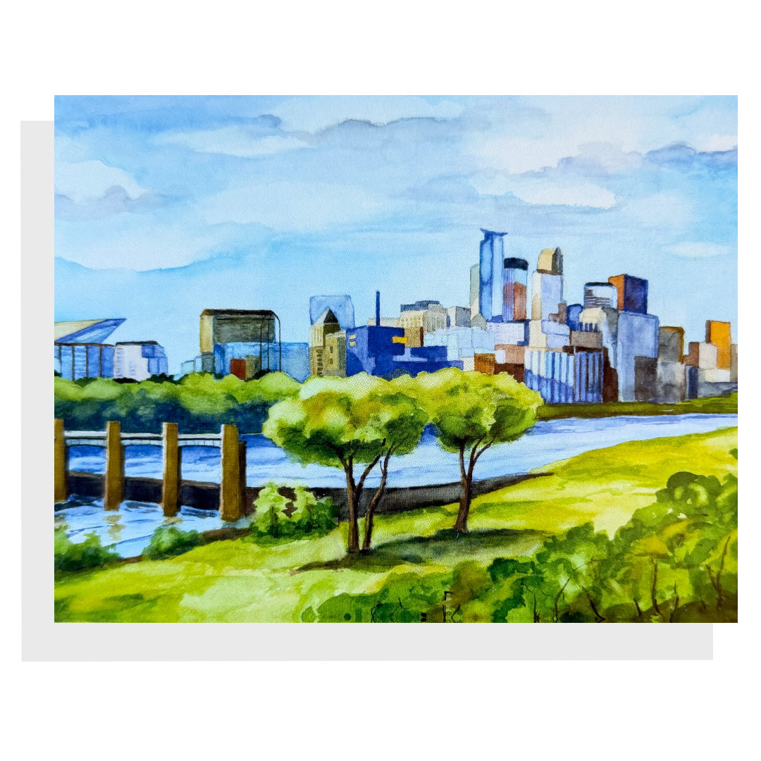 Steve Brumbaugh Notecard – Minneapolis Skyline