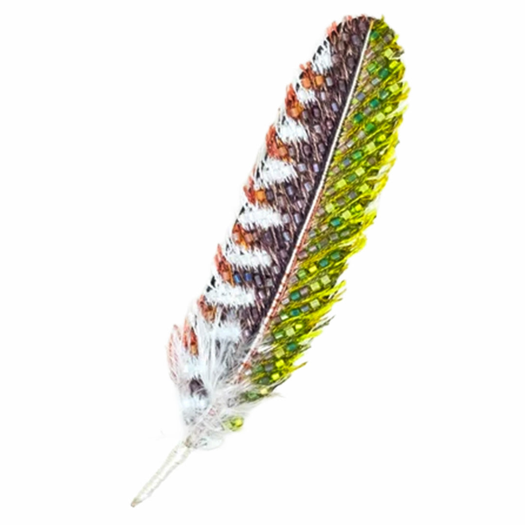 Trovelore Brooch Pin – Woodpecker Feather