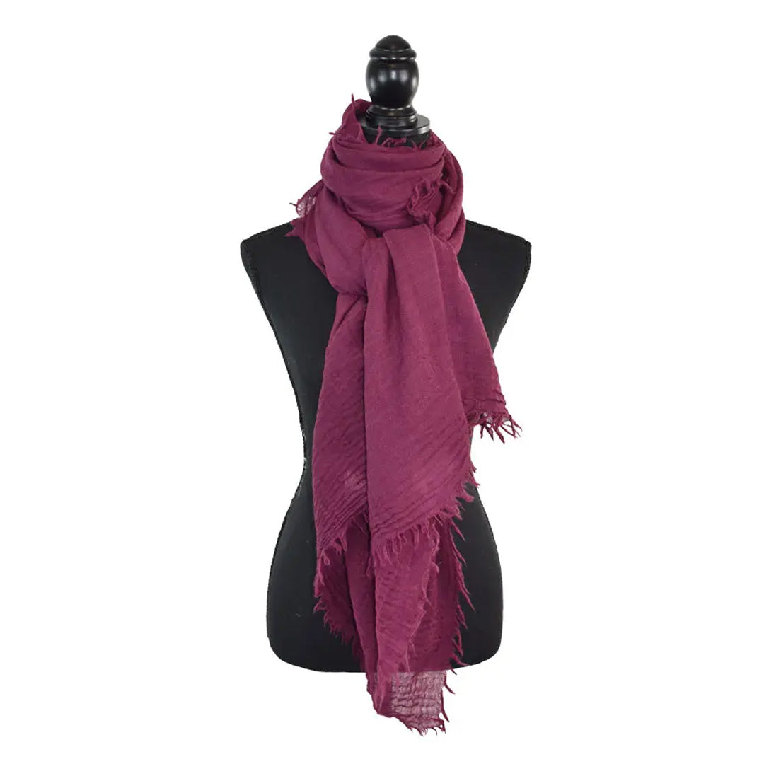 Dupatta Designs Scarf – Whisper Hand Dyed Wool Eggplant