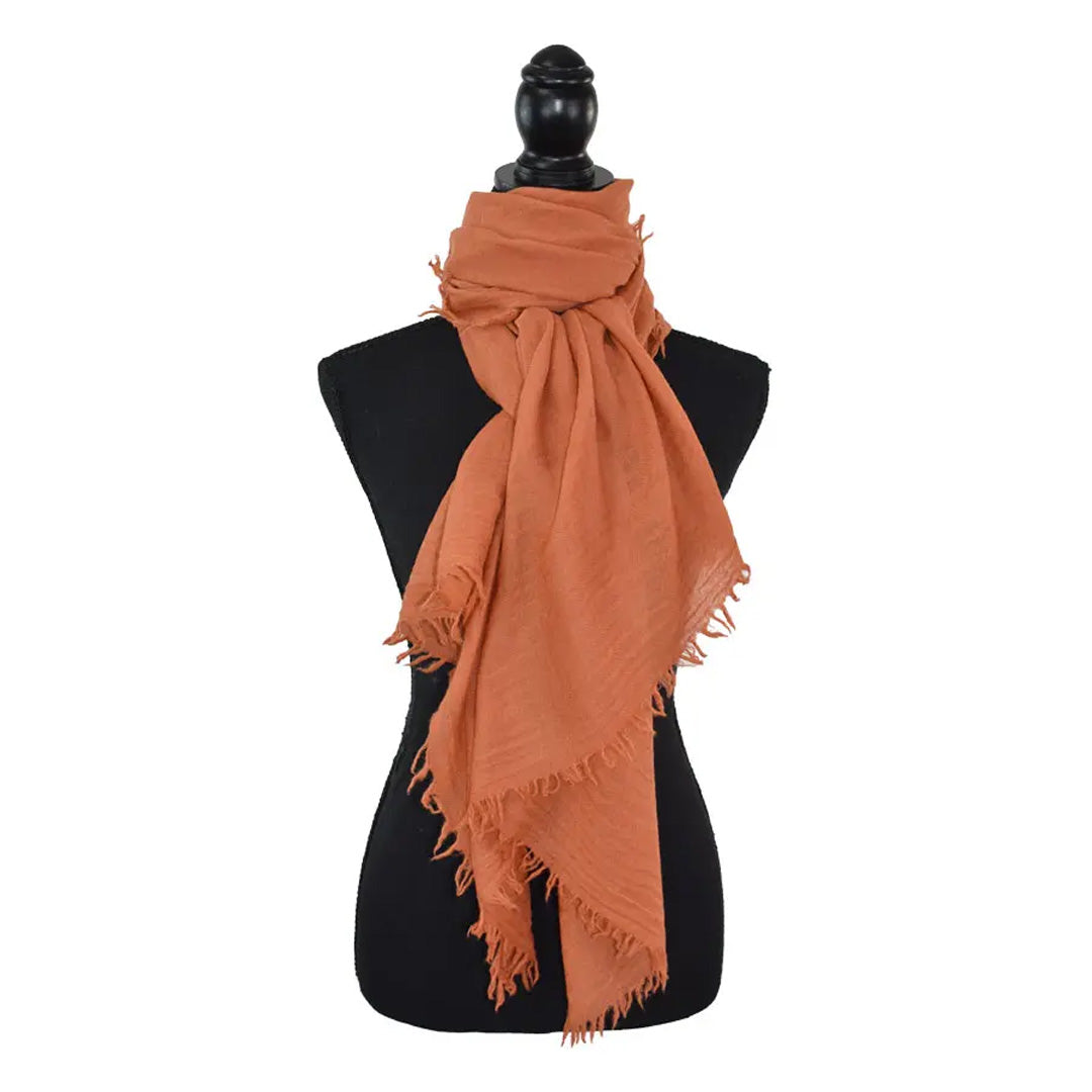 Dupatta Designs Scarf – Whisper Hand Dyed Wool Orange