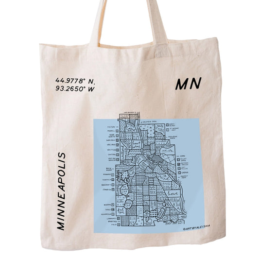 Art By Aleisha Tote – Minneapolis Map