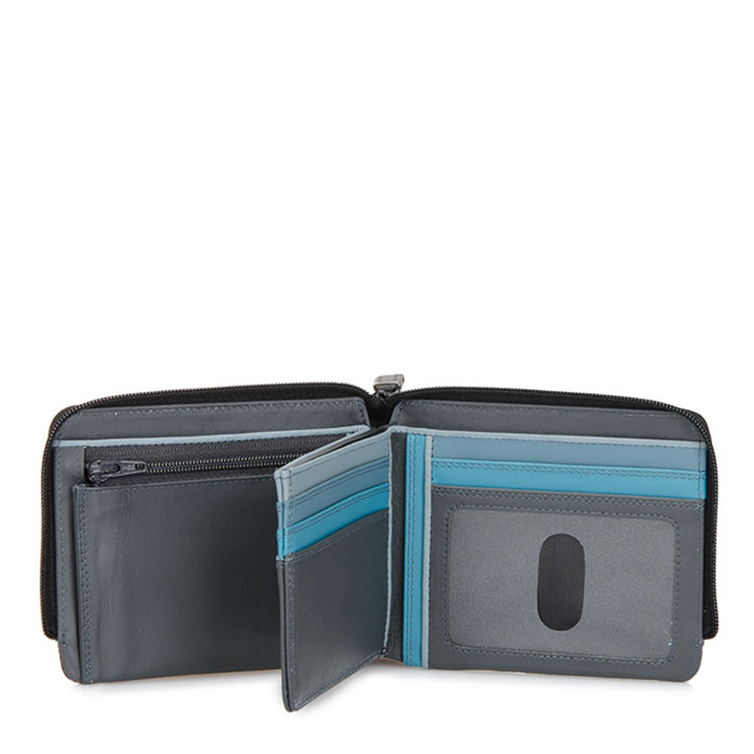 Mywalit Zip Around Men's Wallet – Black Grey