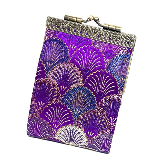 Cathayana Card Holder – Purple and Blue Brocade Shells