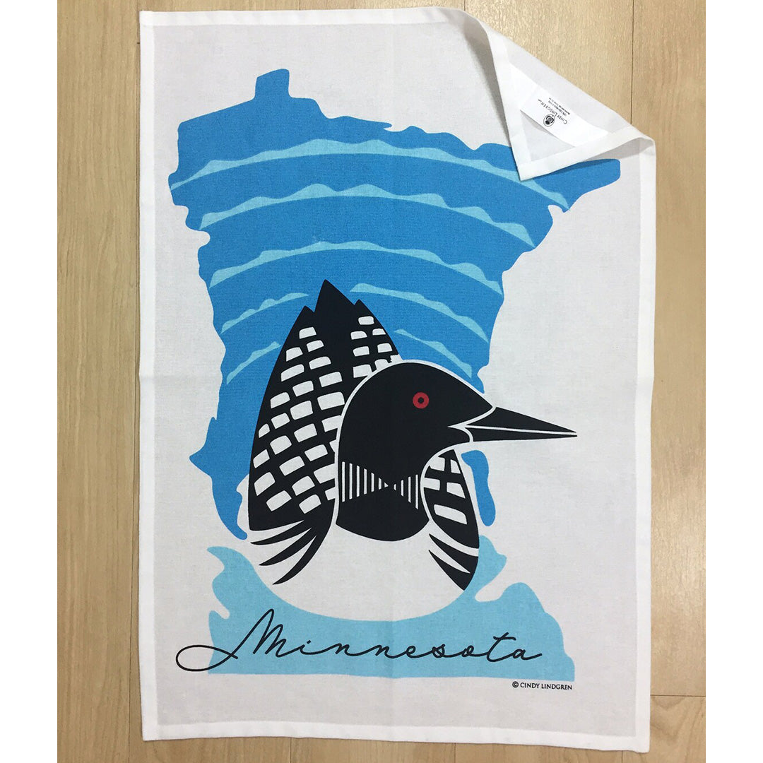 Cindy Lindgren Minnesota Loon Tea Towel