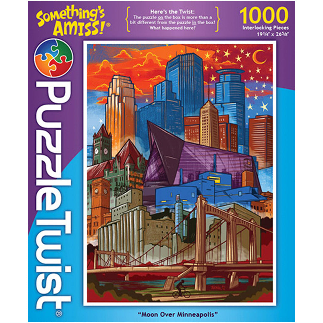 PuzzleTwist Moon Over Minneapolis Puzzle