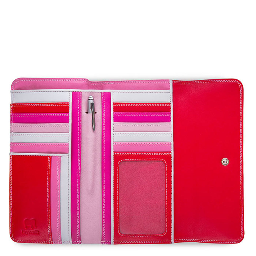 Mywalit Tri-fold Zip Wallet – Ruby