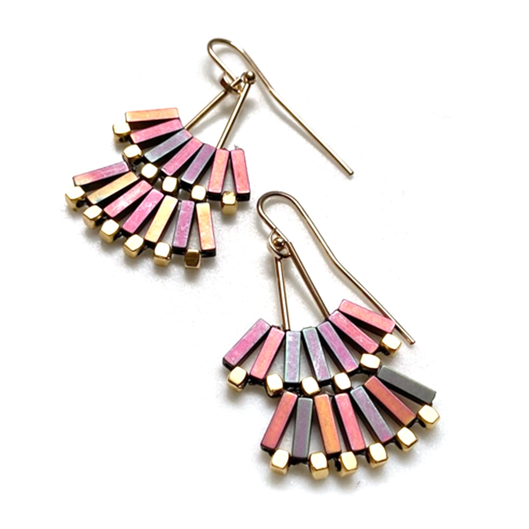 Trecy Bleich Earrings – Fan Desert Red