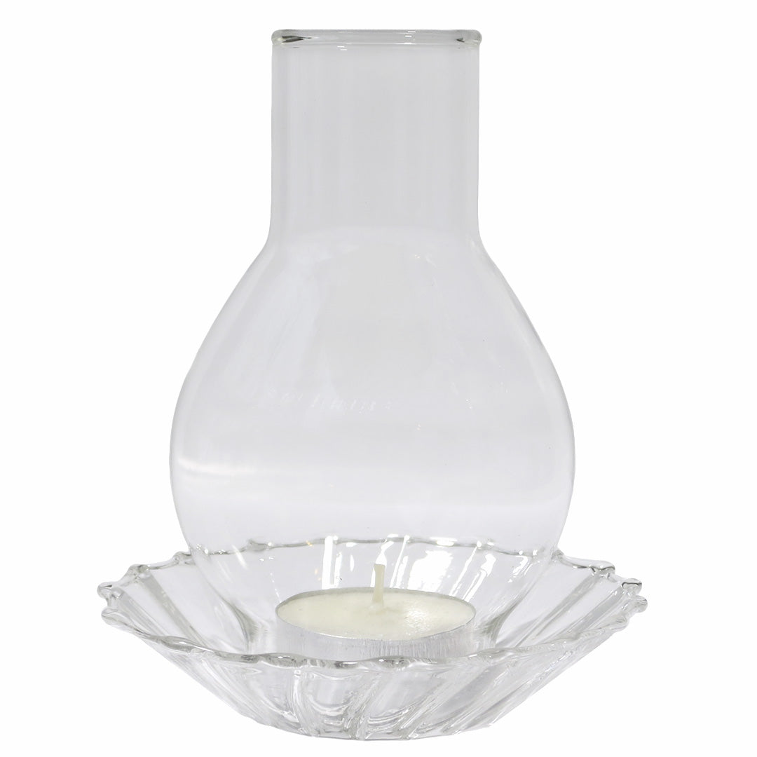 Glass Tulip Bulb Tealight Candle Holder