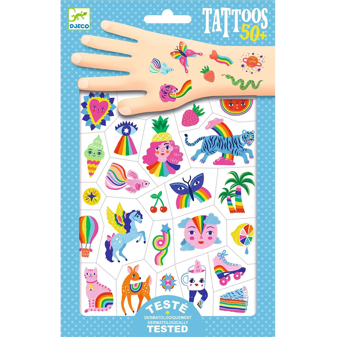 DJECO Temporary Tattoos – Rainbow