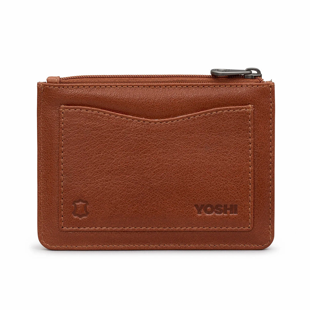Shakespeare Bookworm Brown Leather Zip Top Purse