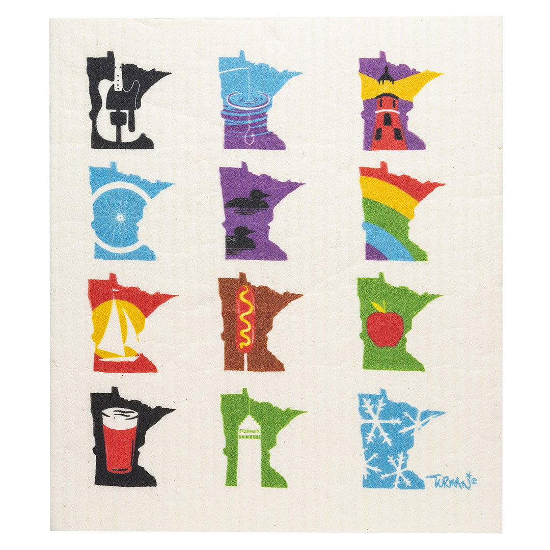 Adam Turman Minnesota Months Swedish Dishcloth