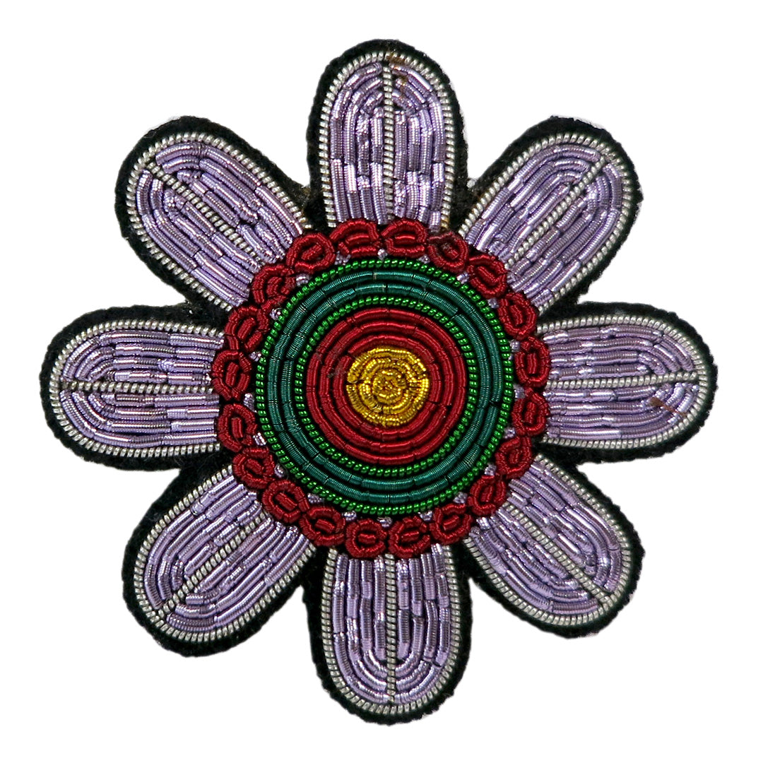 Flower Embroidered Pin