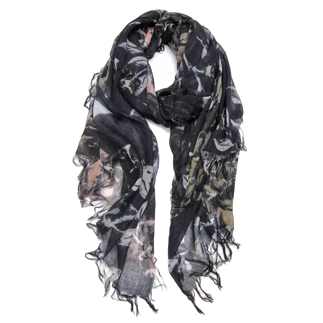 Midnight Floral Navy Scarf