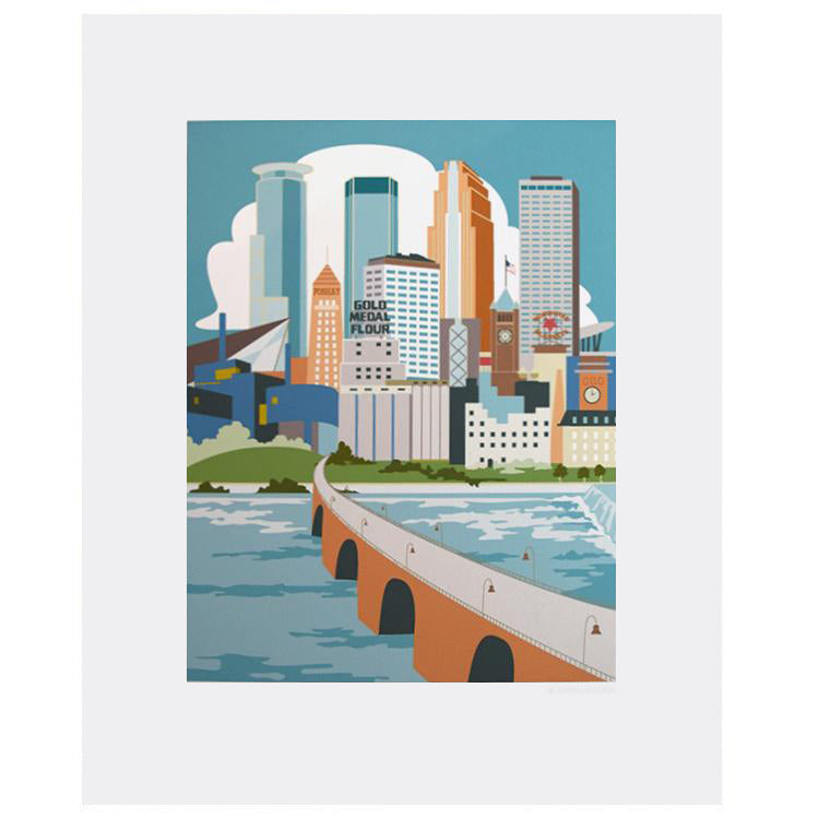 Cindy Lindgren Minneapolis River View Print
