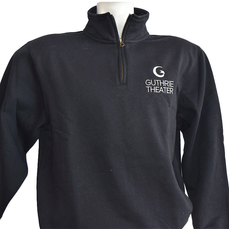 Guthrie Logo 1/4 Zip Black - Adult