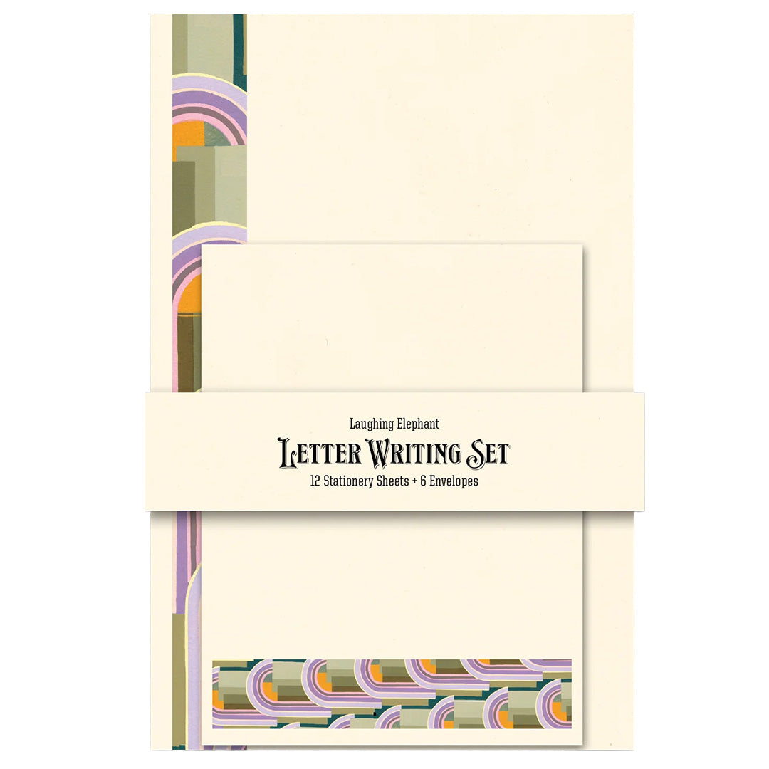 Laughing Elephant Letter Writing Set – Art Deco Arches