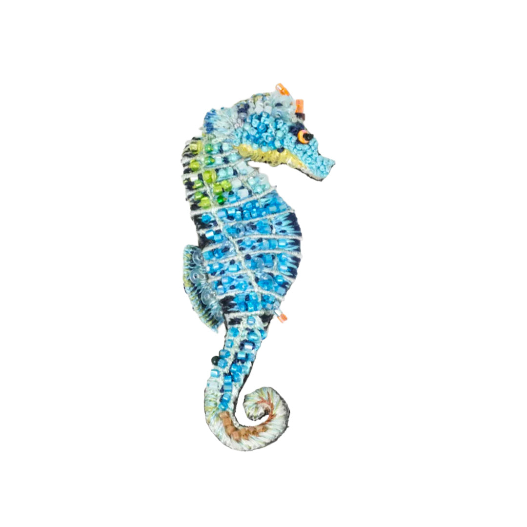 Trovelore Brooch Pin – Blue Seahorse