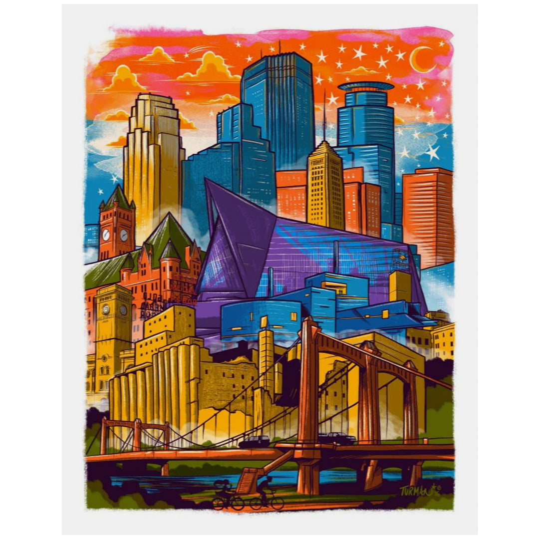 Adam Turman Downtown Minneapolis Skyline Print