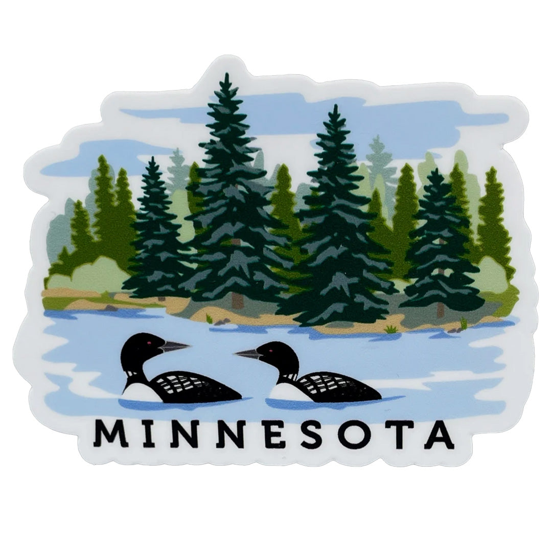 Cindy Lindgren Minnesota Loon Lake Sticker