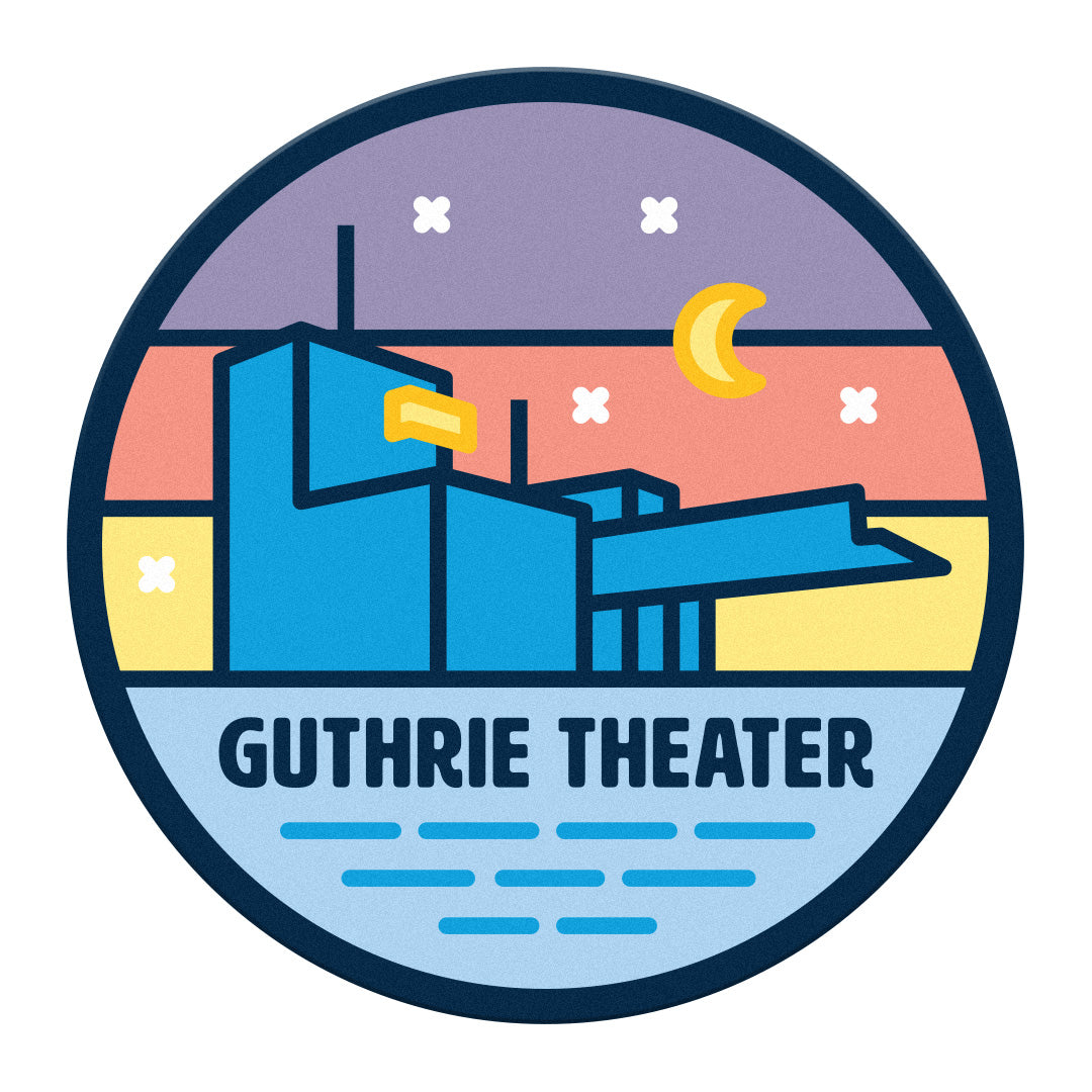 Guthrie Badge Sticker – Sunset