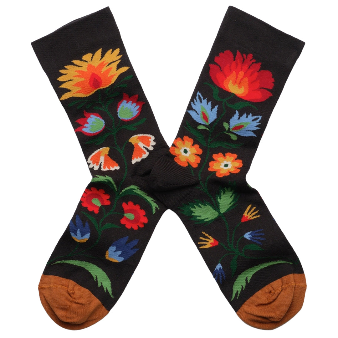 Bonne Maison Socks – Faux Black Bouquet