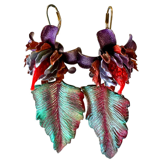 Cosette Designs Earrings – Little Shop of Horrors (Purple Flower)