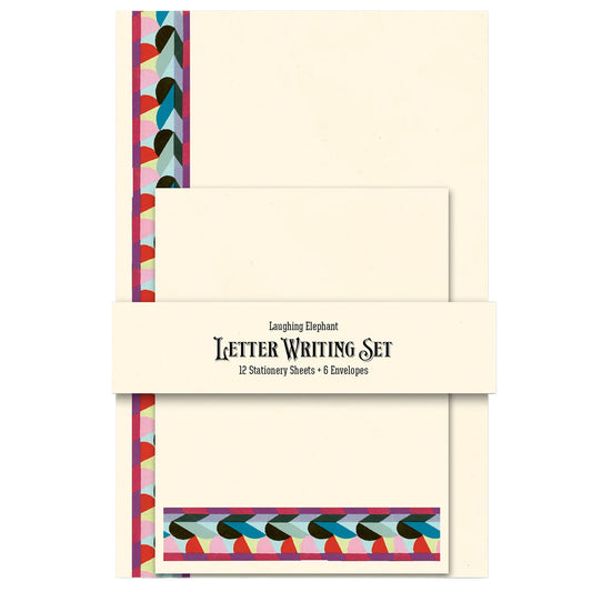 Laughing Elephant Letter Writing Set – Art Deco Geometric