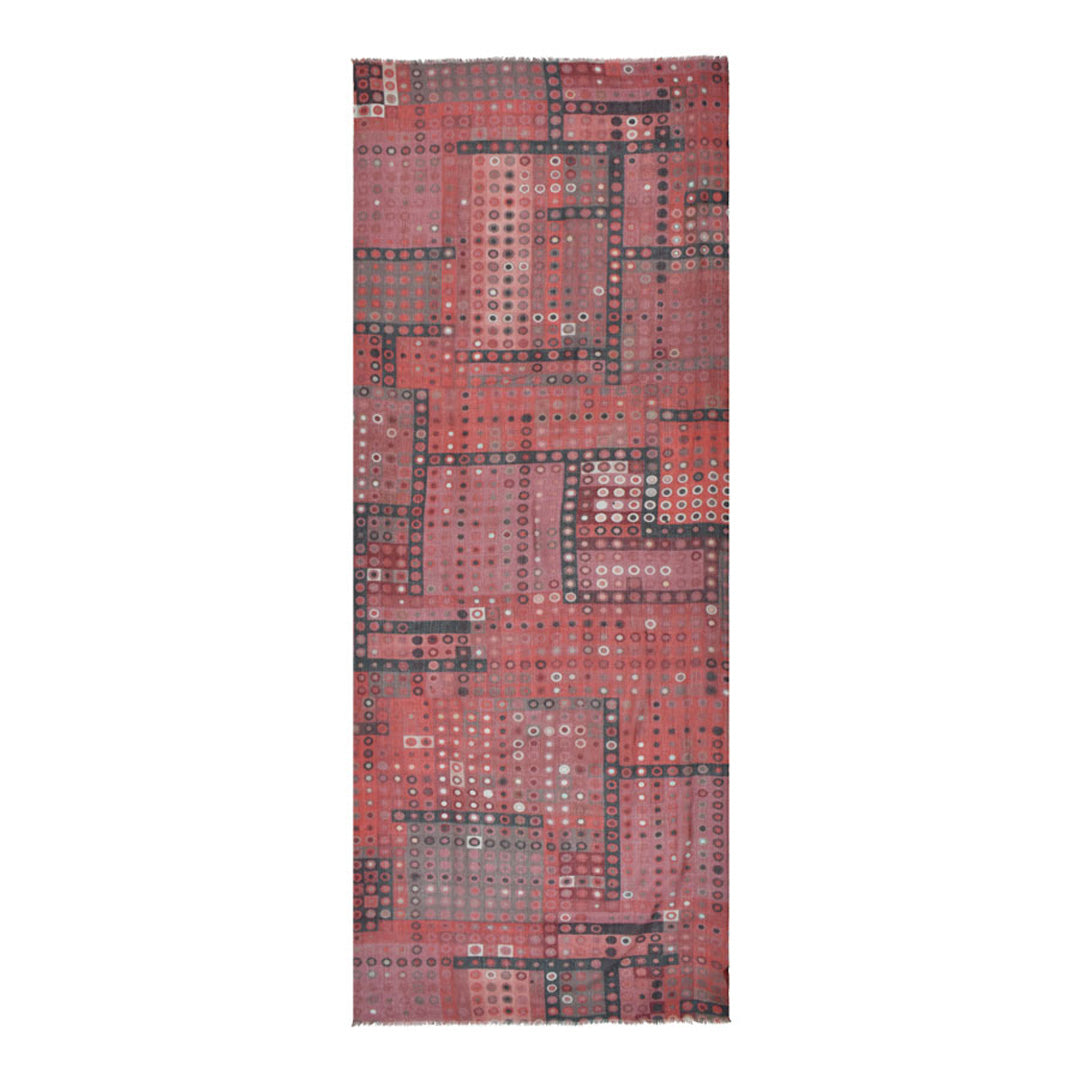 Dupatta Designs Scarf – Speckled Wood Dotted Red