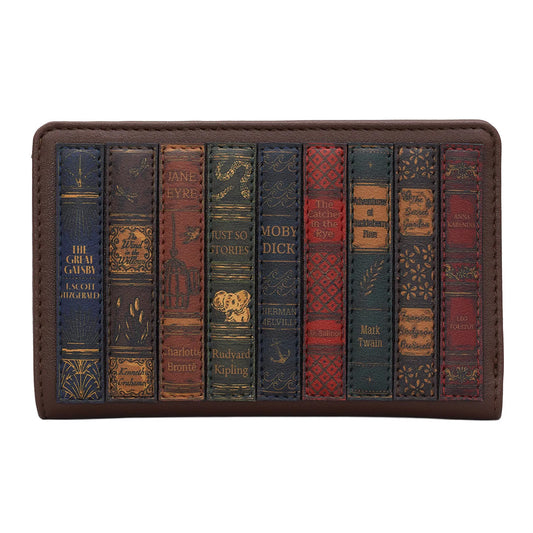 Classic Canon Book Club Zip Around Purse – Brown