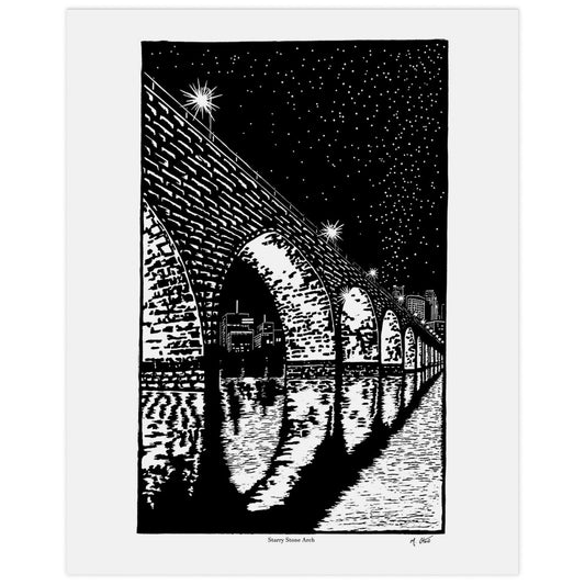 Hamel House Press Print – Starry Stone Arch