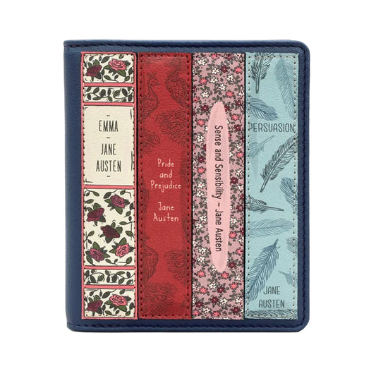 Jane Austen Book Club Flap Over Purse – Navy