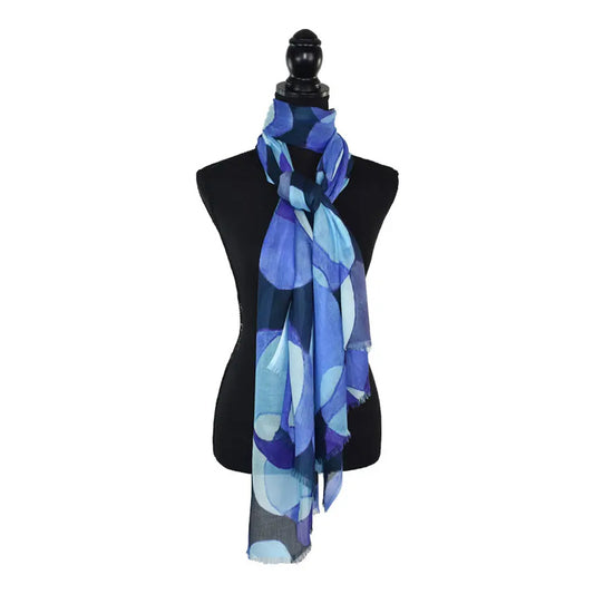 Dupatta Designs Scarf – Alayna Floating Dot Blue