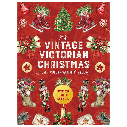 A Vintage Victorian Christmas Sticker, Color & Activity Book