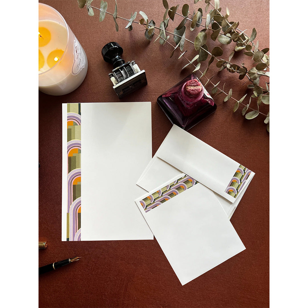 Laughing Elephant Letter Writing Set – Art Deco Arches