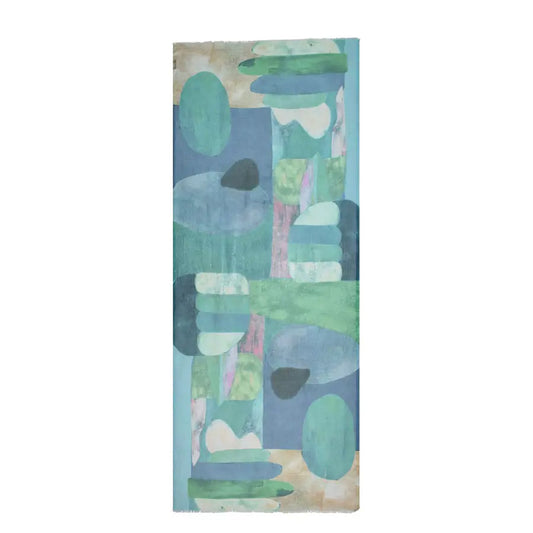 Dupatta Designs Scarf – Presley Artful Geo Blue