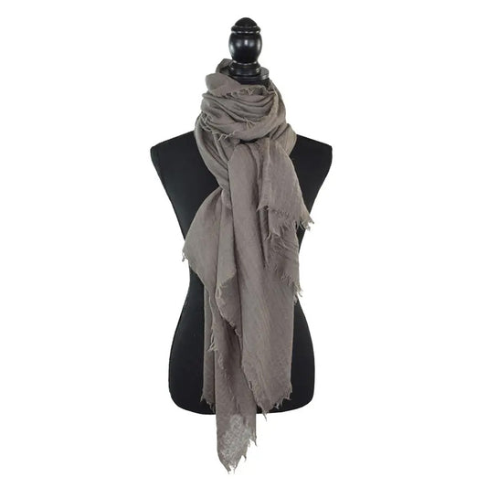 Dupatta Designs Scarf – Whisper Hand Dyed Wool Grey