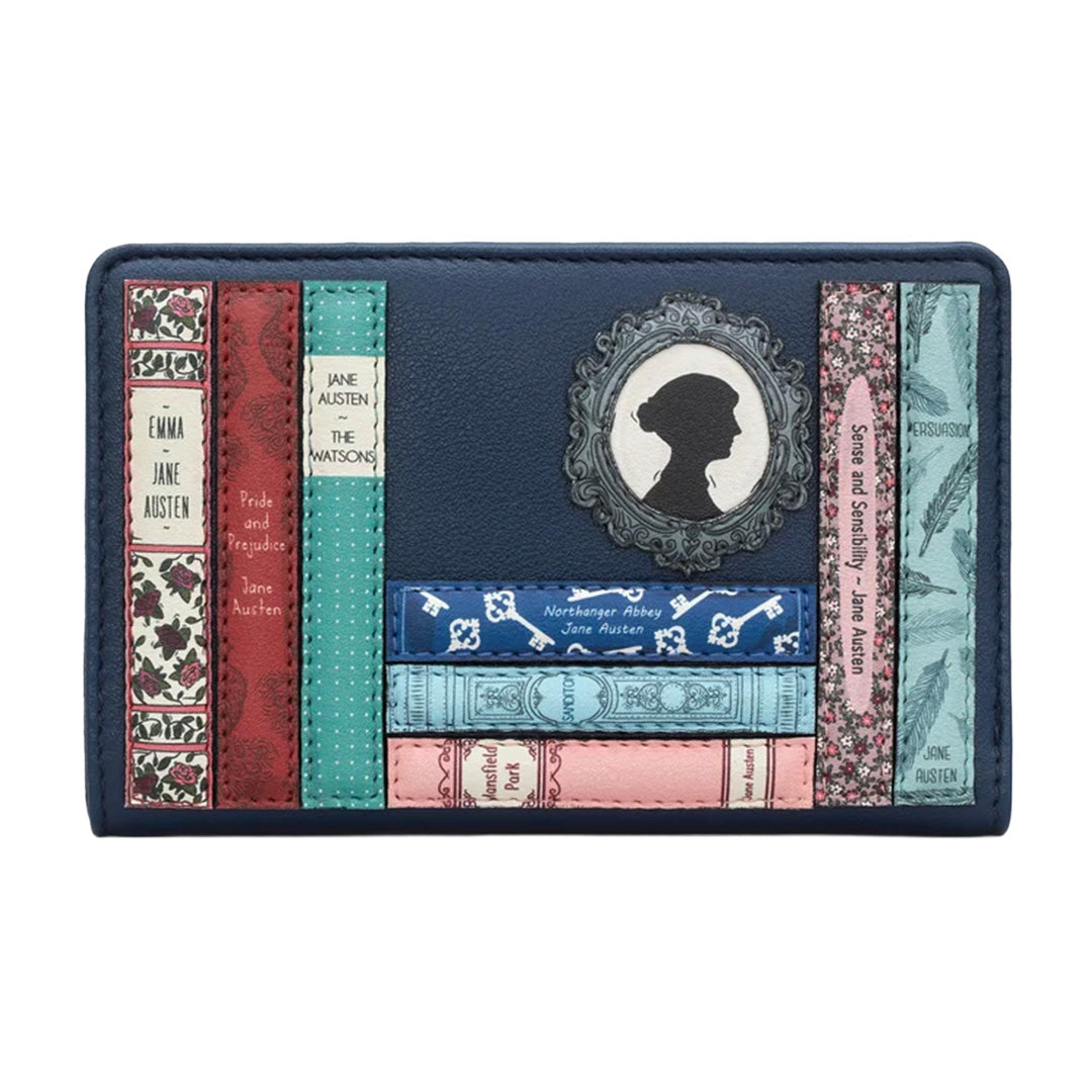 Jane Austen Book Club Zip Around Purse – Navy