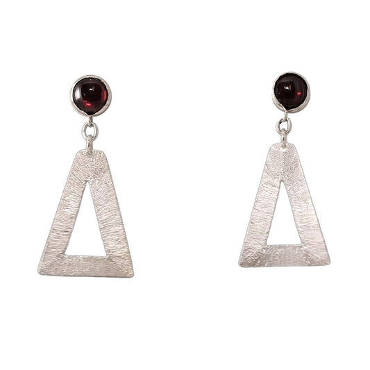 Ann Howington Earrings – Garnet Triangle