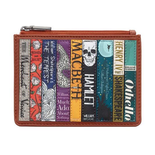 Shakespeare Book Club Zip Top Purse – Brown