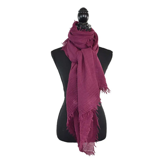 Dupatta Designs Scarf – Whisper Hand Dyed Wool Eggplant