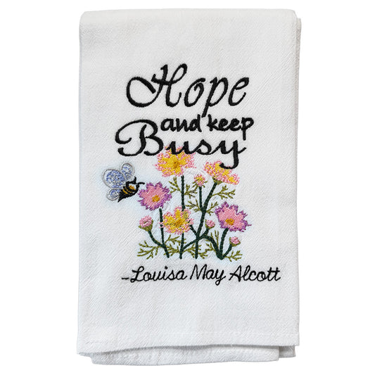 Little Women Tea Towel – "Hope and keep busy"