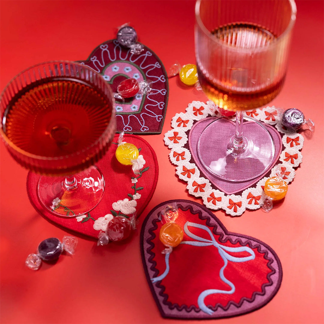 Sweethearts Cocktail Napkins (Set of 4)