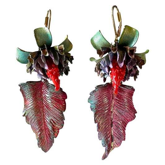 Cosette Designs Earrings – Little Shop of Horrors (Green Flower)